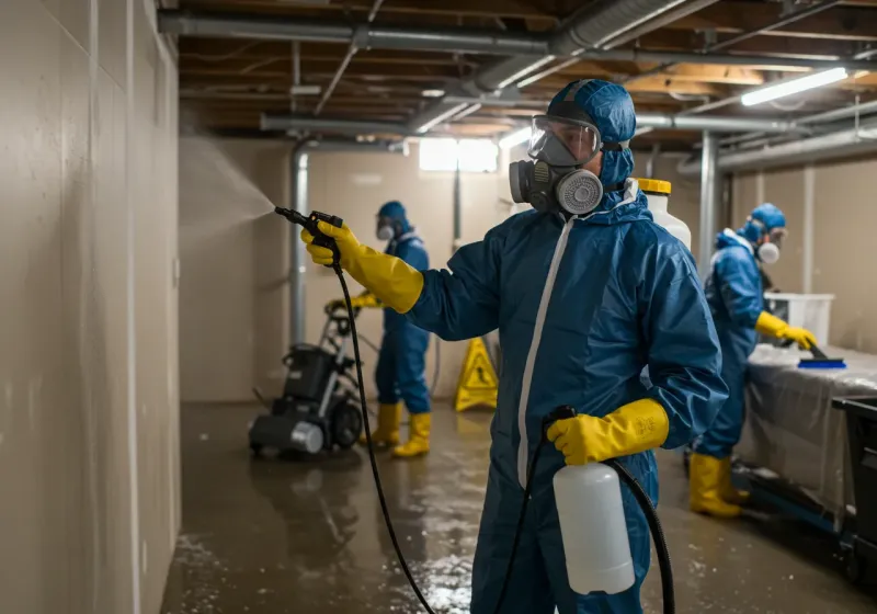 Basement Sanitization and Antimicrobial Treatment process in Leilani Estates, HI