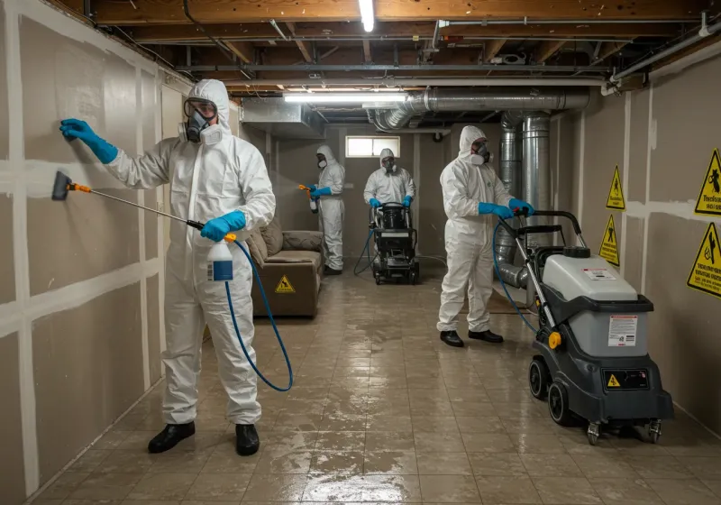 Basement Moisture Removal and Structural Drying process in Leilani Estates, HI